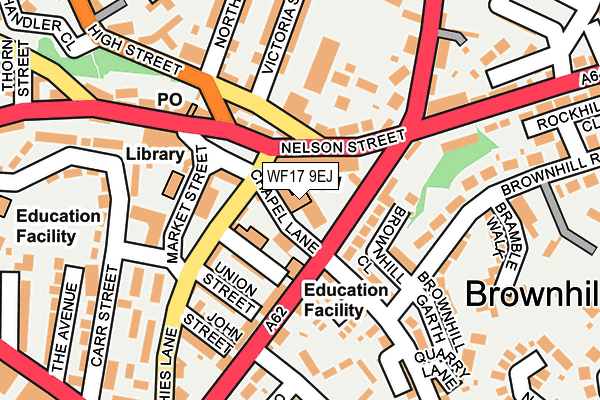 WF17 9EJ map - OS OpenMap – Local (Ordnance Survey)