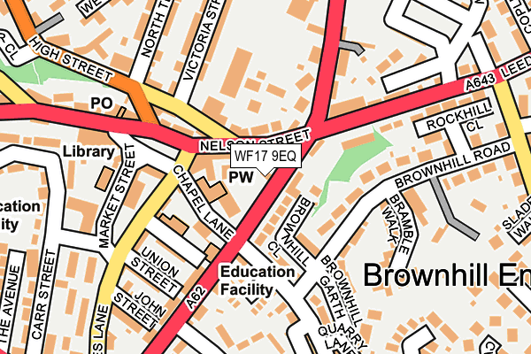 WF17 9EQ map - OS OpenMap – Local (Ordnance Survey)
