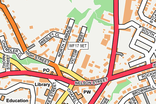 WF17 9ET map - OS OpenMap – Local (Ordnance Survey)