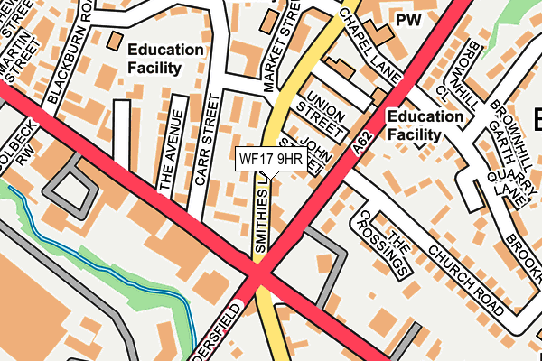 WF17 9HR map - OS OpenMap – Local (Ordnance Survey)