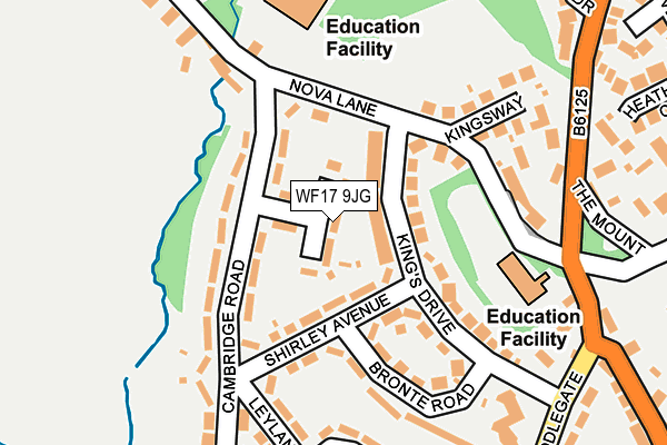 WF17 9JG map - OS OpenMap – Local (Ordnance Survey)