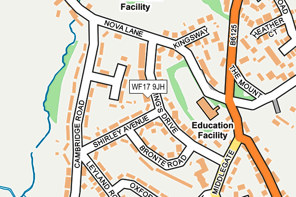 WF17 9JH map - OS OpenMap – Local (Ordnance Survey)
