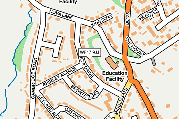 WF17 9JJ map - OS OpenMap – Local (Ordnance Survey)