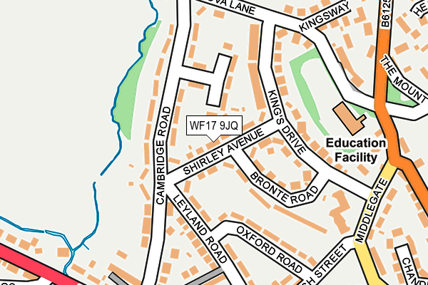 WF17 9JQ map - OS OpenMap – Local (Ordnance Survey)