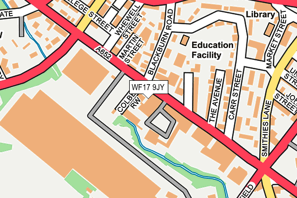 WF17 9JY map - OS OpenMap – Local (Ordnance Survey)