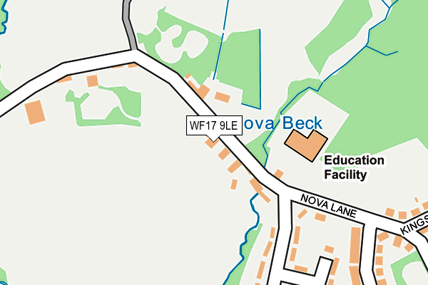 WF17 9LE map - OS OpenMap – Local (Ordnance Survey)