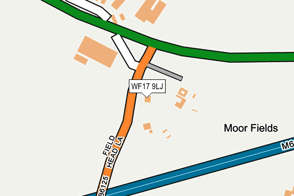 WF17 9LJ map - OS OpenMap – Local (Ordnance Survey)