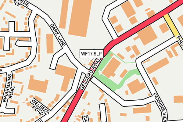 WF17 9LP map - OS OpenMap – Local (Ordnance Survey)