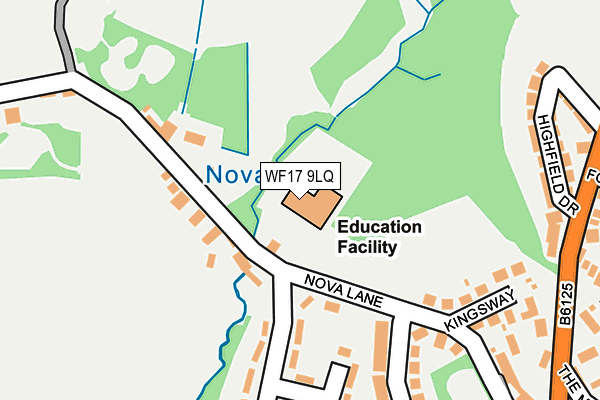 WF17 9LQ map - OS OpenMap – Local (Ordnance Survey)