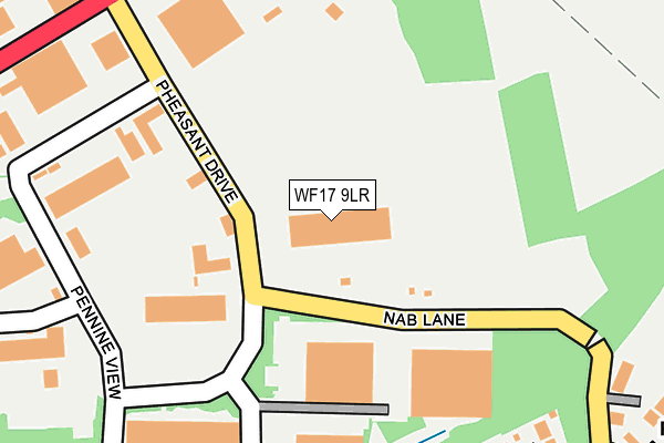 WF17 9LR map - OS OpenMap – Local (Ordnance Survey)