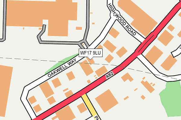 WF17 9LU map - OS OpenMap – Local (Ordnance Survey)
