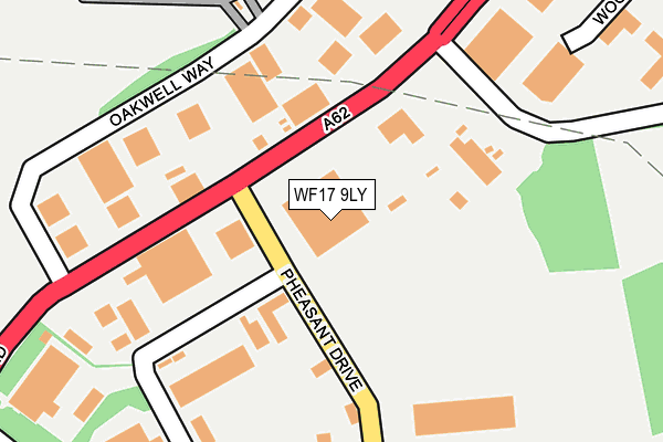 WF17 9LY map - OS OpenMap – Local (Ordnance Survey)