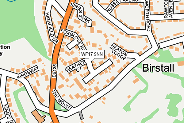 WF17 9NN map - OS OpenMap – Local (Ordnance Survey)