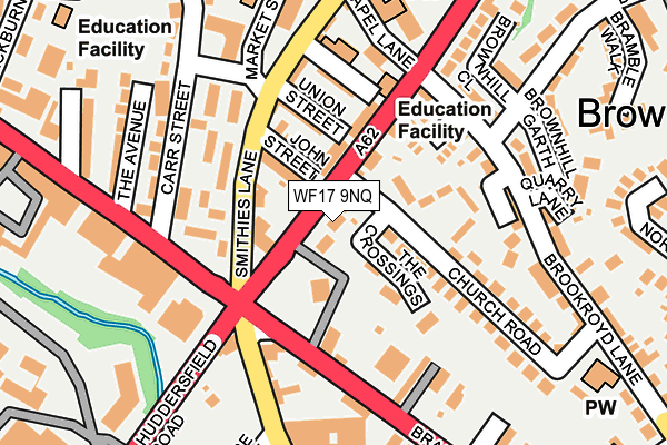 WF17 9NQ map - OS OpenMap – Local (Ordnance Survey)