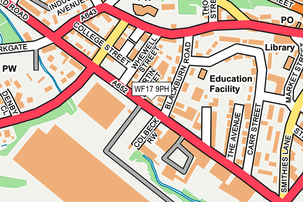 WF17 9PH map - OS OpenMap – Local (Ordnance Survey)