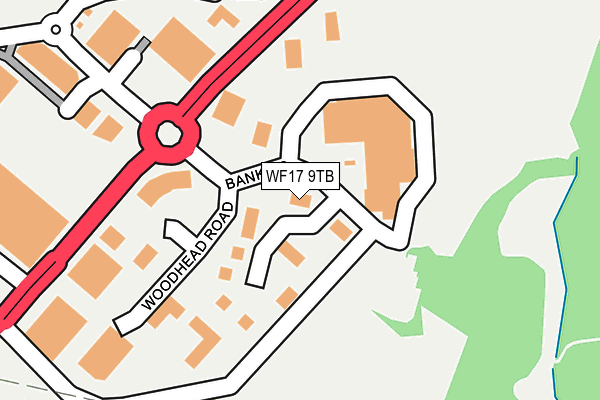 WF17 9TB map - OS OpenMap – Local (Ordnance Survey)