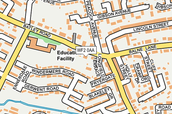 WF2 0AA map - OS OpenMap – Local (Ordnance Survey)