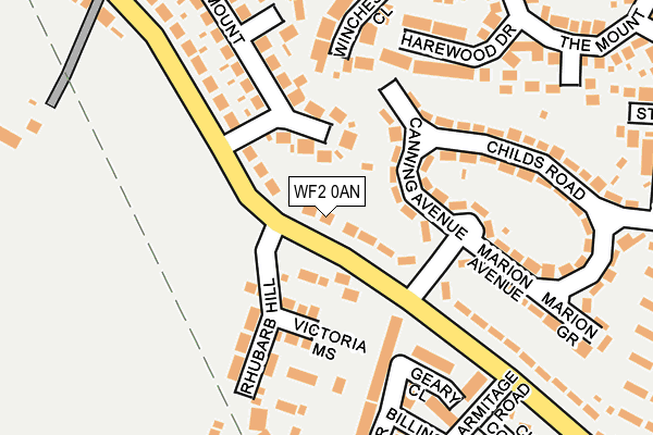 WF2 0AN map - OS OpenMap – Local (Ordnance Survey)