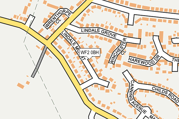 WF2 0BH map - OS OpenMap – Local (Ordnance Survey)