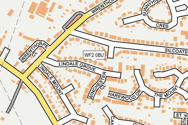 WF2 0BU map - OS OpenMap – Local (Ordnance Survey)