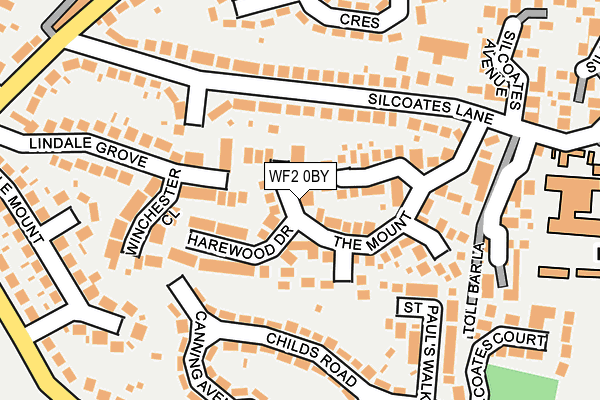 WF2 0BY map - OS OpenMap – Local (Ordnance Survey)