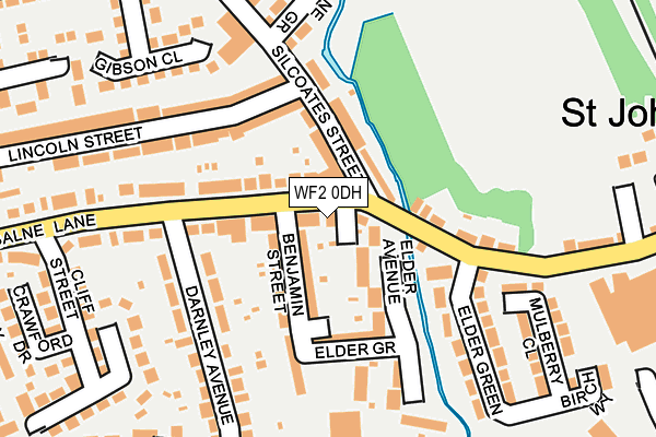 WF2 0DH map - OS OpenMap – Local (Ordnance Survey)