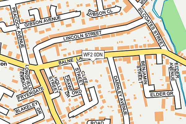 WF2 0DN map - OS OpenMap – Local (Ordnance Survey)