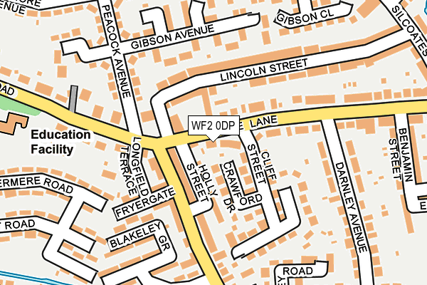 WF2 0DP map - OS OpenMap – Local (Ordnance Survey)