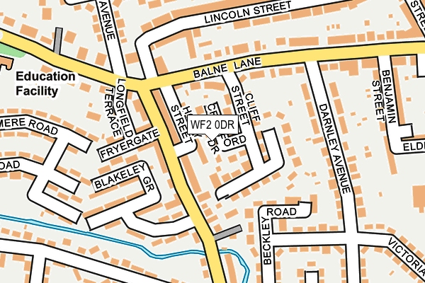 WF2 0DR map - OS OpenMap – Local (Ordnance Survey)