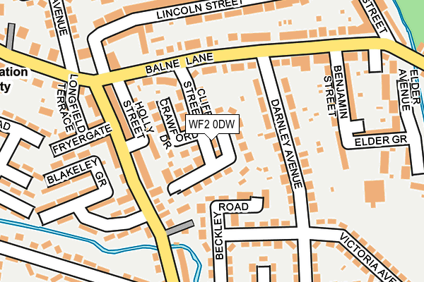 WF2 0DW map - OS OpenMap – Local (Ordnance Survey)