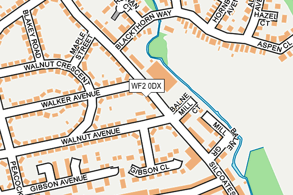 WF2 0DX map - OS OpenMap – Local (Ordnance Survey)