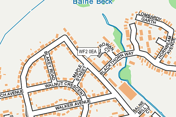 WF2 0EA map - OS OpenMap – Local (Ordnance Survey)