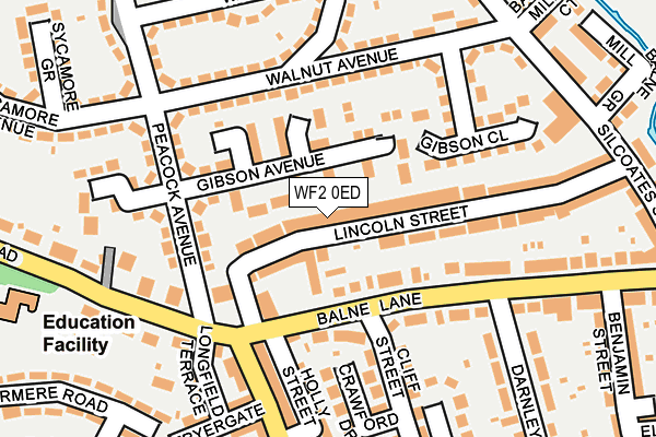 WF2 0ED map - OS OpenMap – Local (Ordnance Survey)
