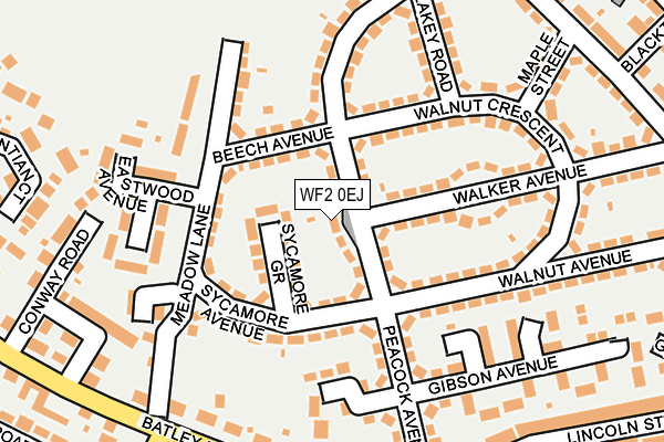 WF2 0EJ map - OS OpenMap – Local (Ordnance Survey)