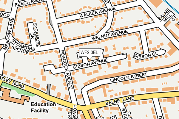WF2 0EL map - OS OpenMap – Local (Ordnance Survey)