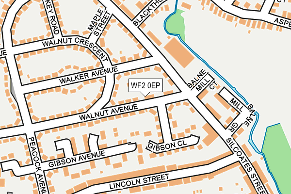 WF2 0EP map - OS OpenMap – Local (Ordnance Survey)