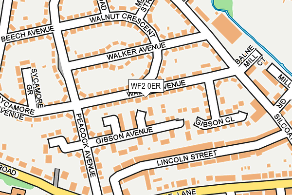 WF2 0ER map - OS OpenMap – Local (Ordnance Survey)