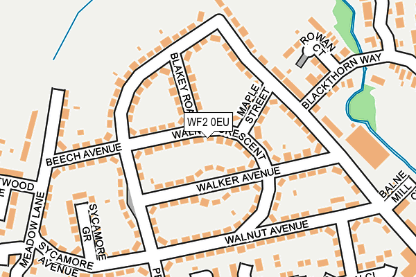 WF2 0EU map - OS OpenMap – Local (Ordnance Survey)