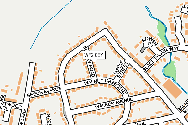 WF2 0EY map - OS OpenMap – Local (Ordnance Survey)