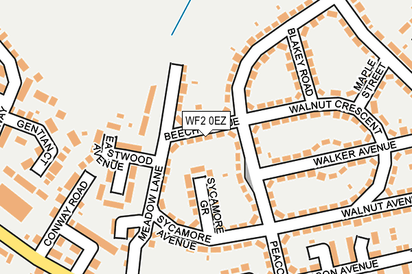 WF2 0EZ map - OS OpenMap – Local (Ordnance Survey)