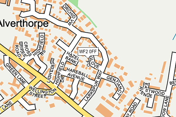 WF2 0FF map - OS OpenMap – Local (Ordnance Survey)