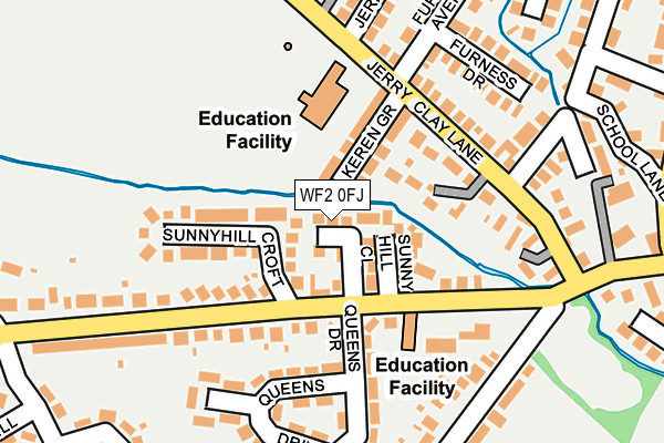 WF2 0FJ map - OS OpenMap – Local (Ordnance Survey)