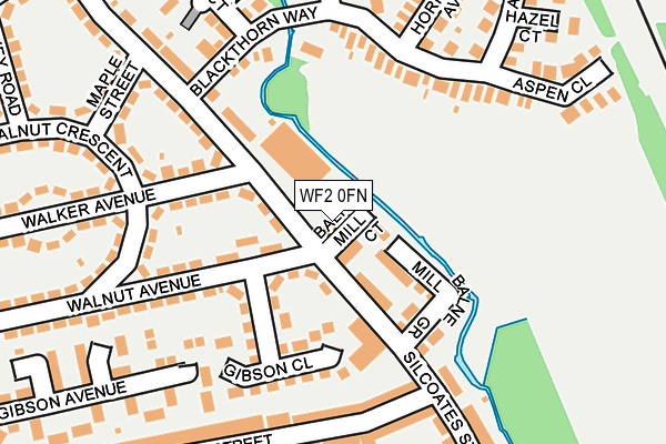 WF2 0FN map - OS OpenMap – Local (Ordnance Survey)