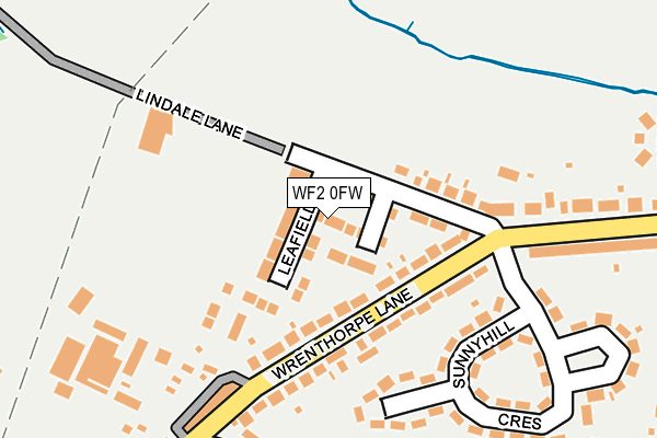 WF2 0FW map - OS OpenMap – Local (Ordnance Survey)