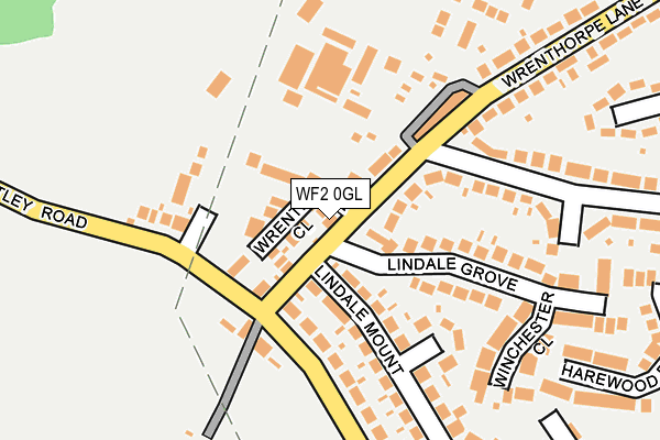 WF2 0GL map - OS OpenMap – Local (Ordnance Survey)