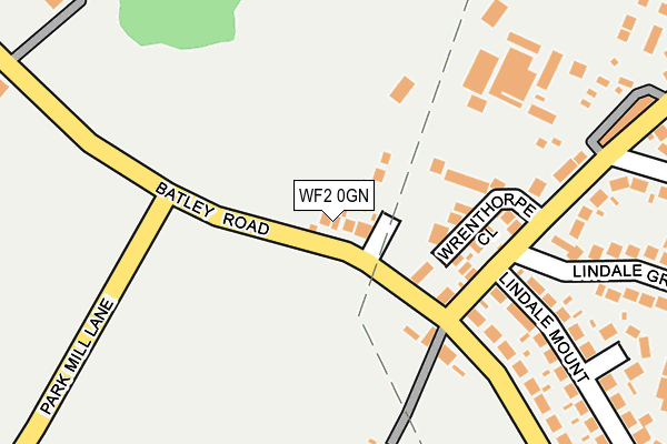 WF2 0GN map - OS OpenMap – Local (Ordnance Survey)