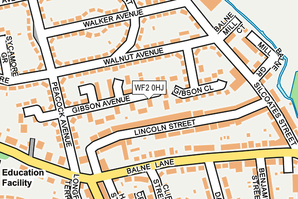 WF2 0HJ map - OS OpenMap – Local (Ordnance Survey)