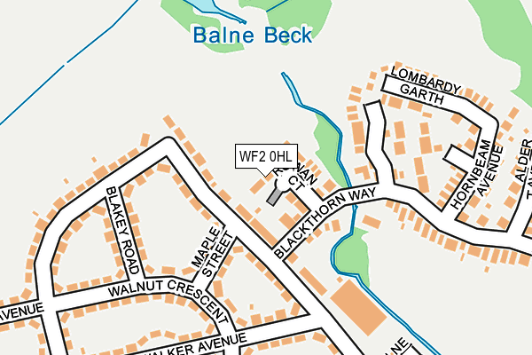 WF2 0HL map - OS OpenMap – Local (Ordnance Survey)