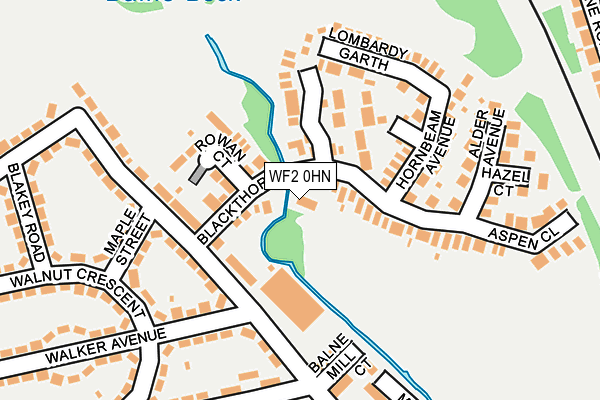 WF2 0HN map - OS OpenMap – Local (Ordnance Survey)