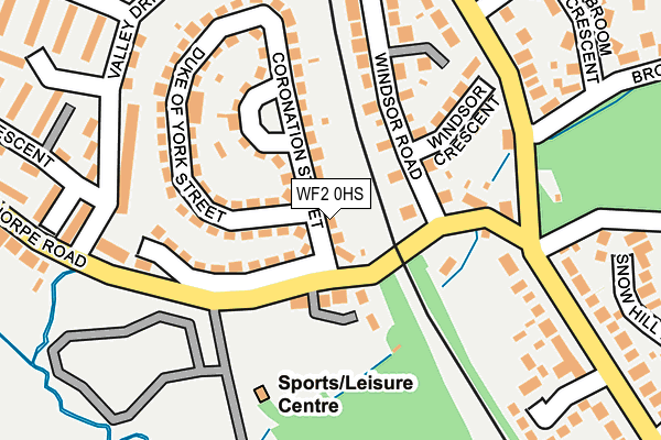 WF2 0HS map - OS OpenMap – Local (Ordnance Survey)